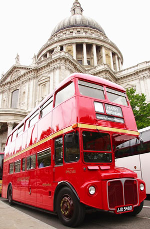Red Bus tour of London Routemaster-Hire